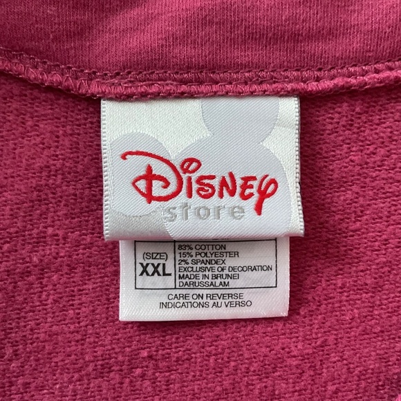 Disney Store Pink Disney Winnie the Pooh & Piglet Pearl Snap Sweatshirt Sz XXL - Picture 6 of 11